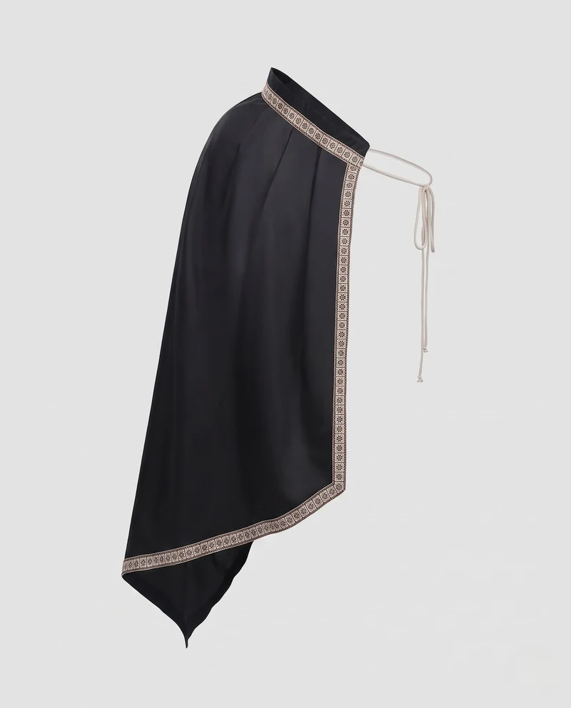 Damen elegantes Cape mit dekorativem Saum Nord Taschen