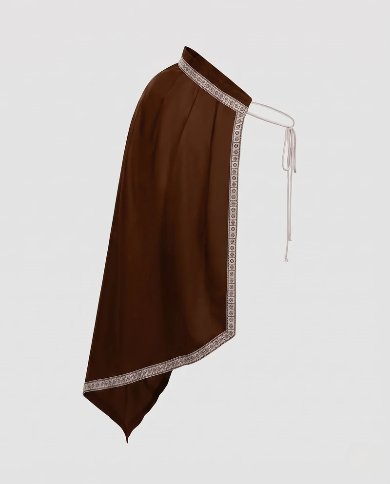 Damen elegantes Cape mit dekorativem Saum Nord Taschen