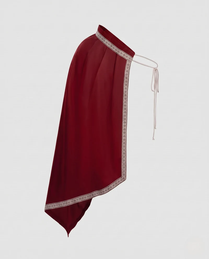 Damen elegantes Cape mit dekorativem Saum Nord Taschen