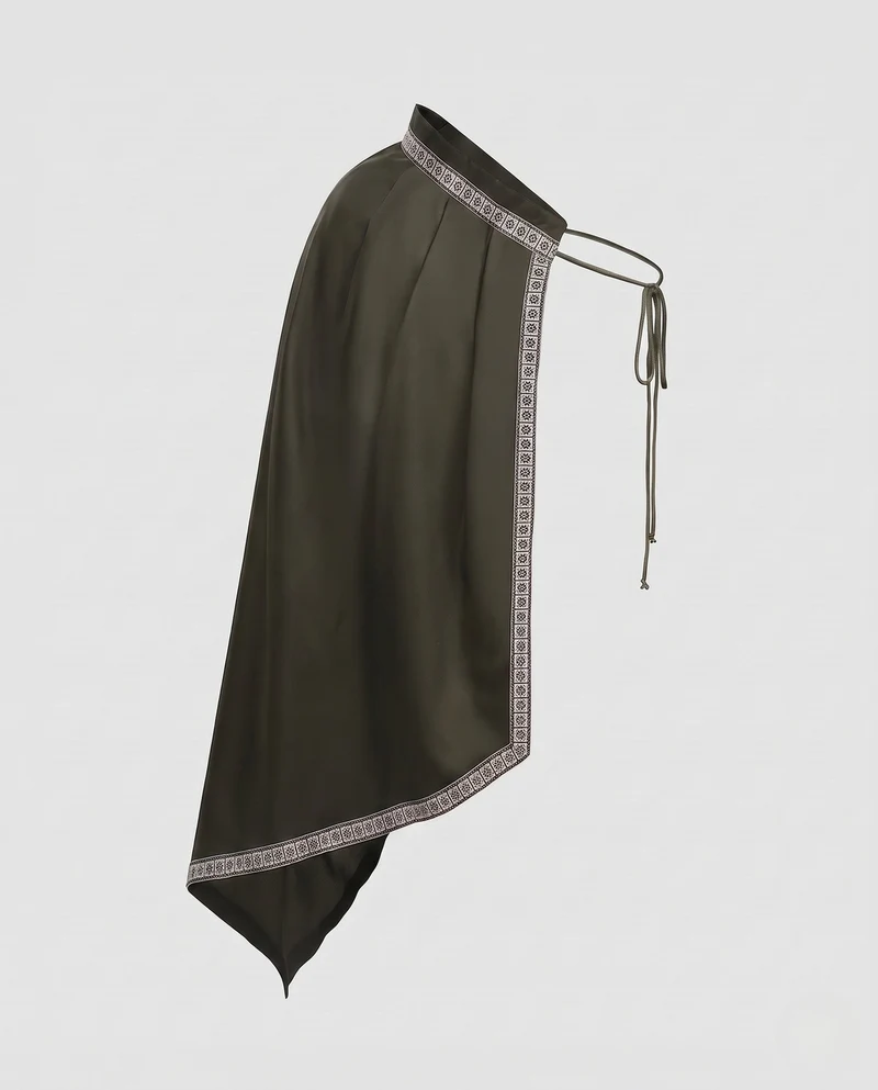 Damen elegantes Cape mit dekorativem Saum Nord Taschen