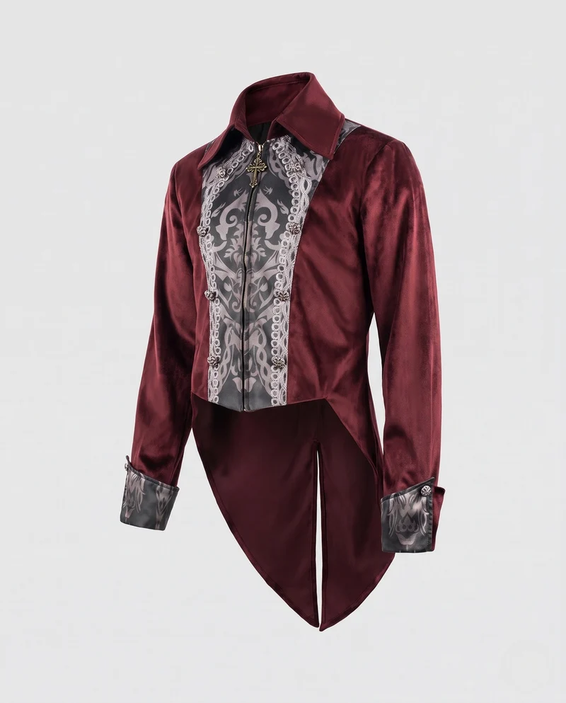 Damen Elegantes historischen Kostümjacke mit kunstvollen Verzierungen Nord Taschen