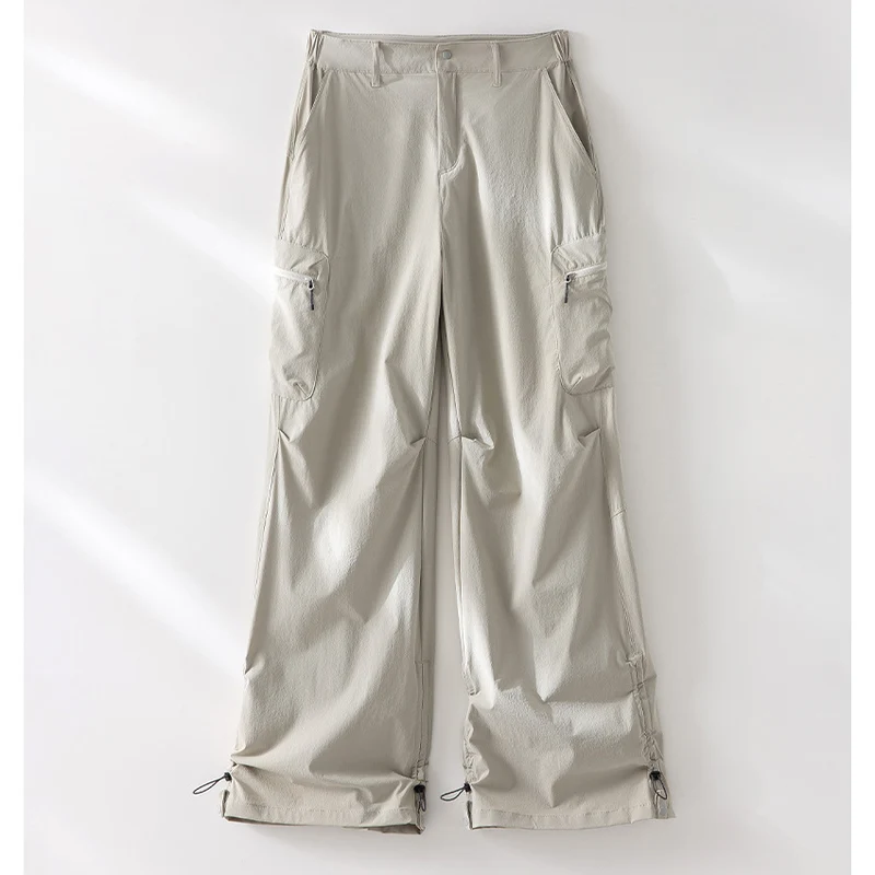 Damen Weite Cargo‑Hose mit verstellbarem Saum und Multifunktions-Taschen Nord Taschen