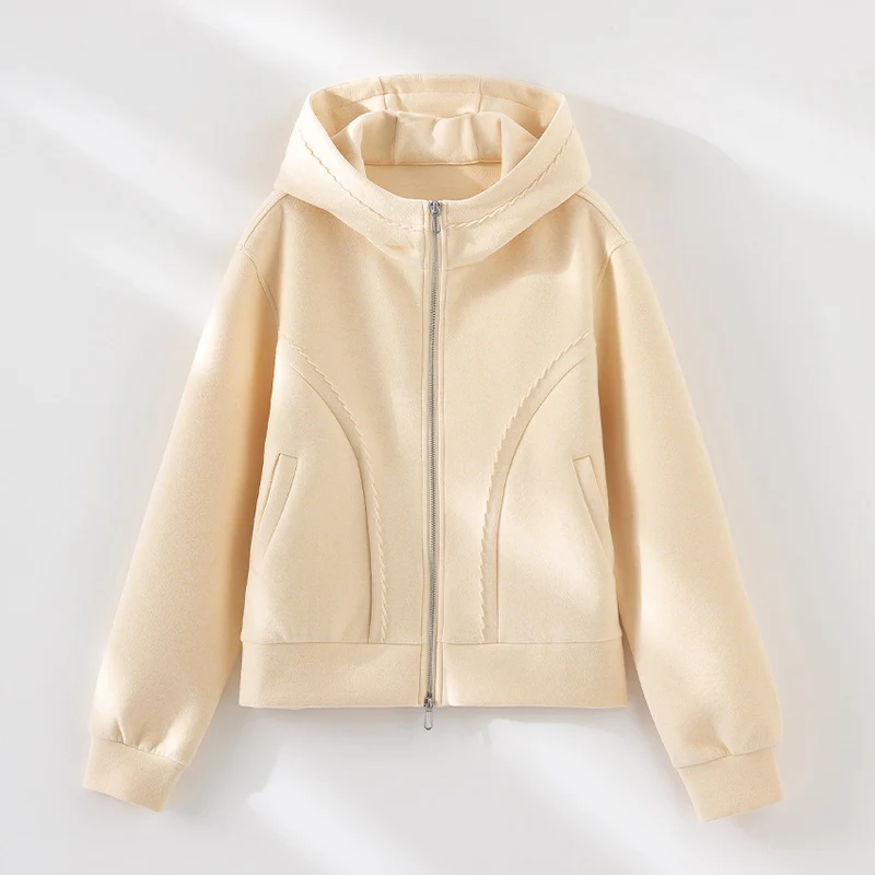 Damen Weiche High‑Waist Jogginghose aus Teddyfleece mit weitem Bein und Kordelzug Nord Taschen