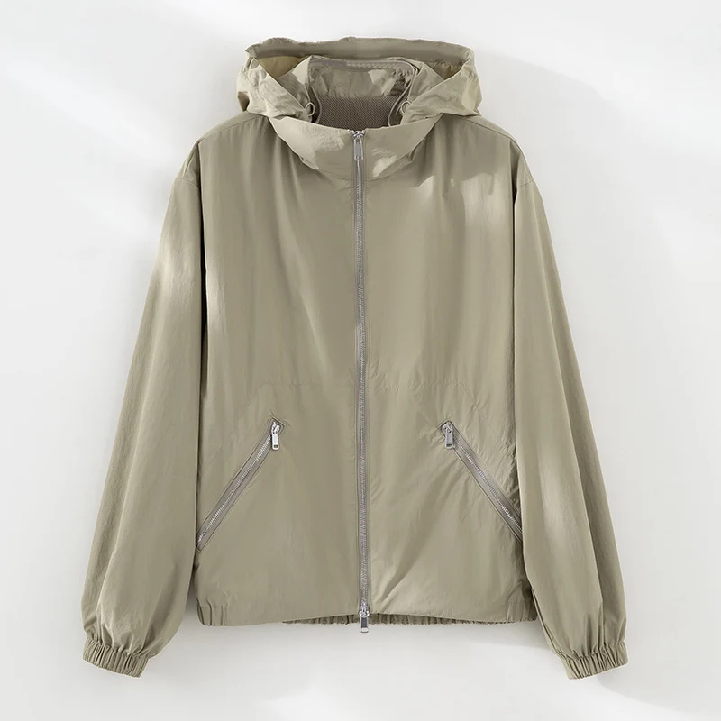 Damen Ultralight Übergangsjacke mit hohem Kragen, diagonalen Reißverschlusstaschen und elastischem Saum Nord Taschen