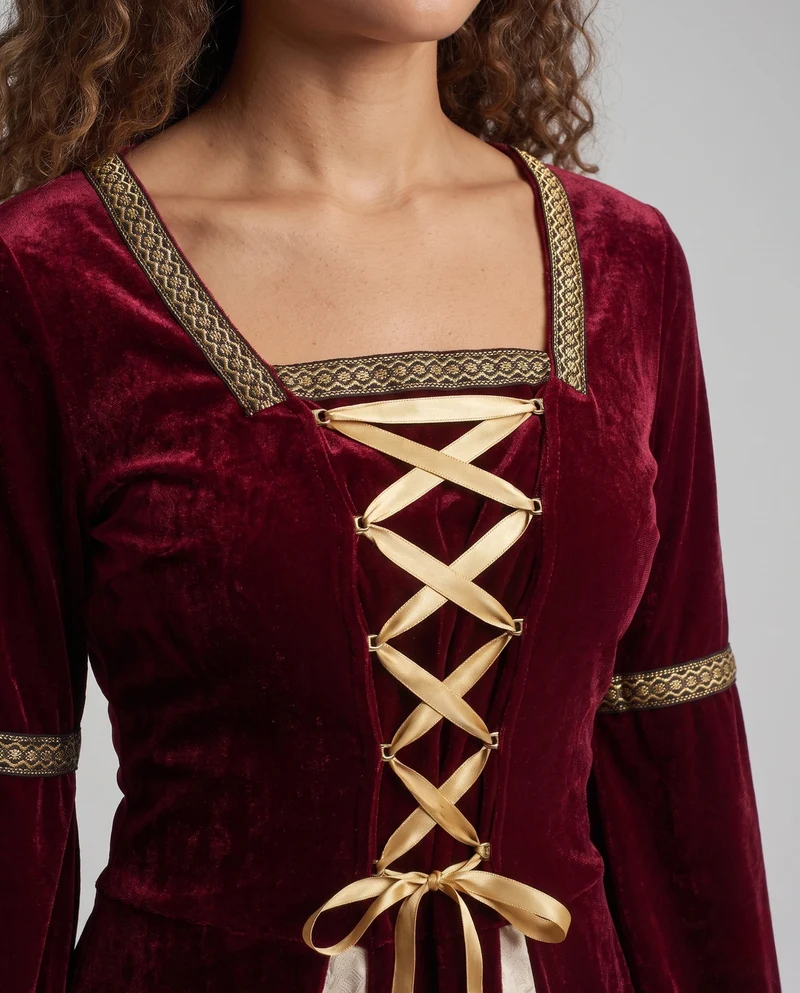 Damen Märchenhafte Robe mit Kapuze und schwingenden Ärmeln Nord Taschen