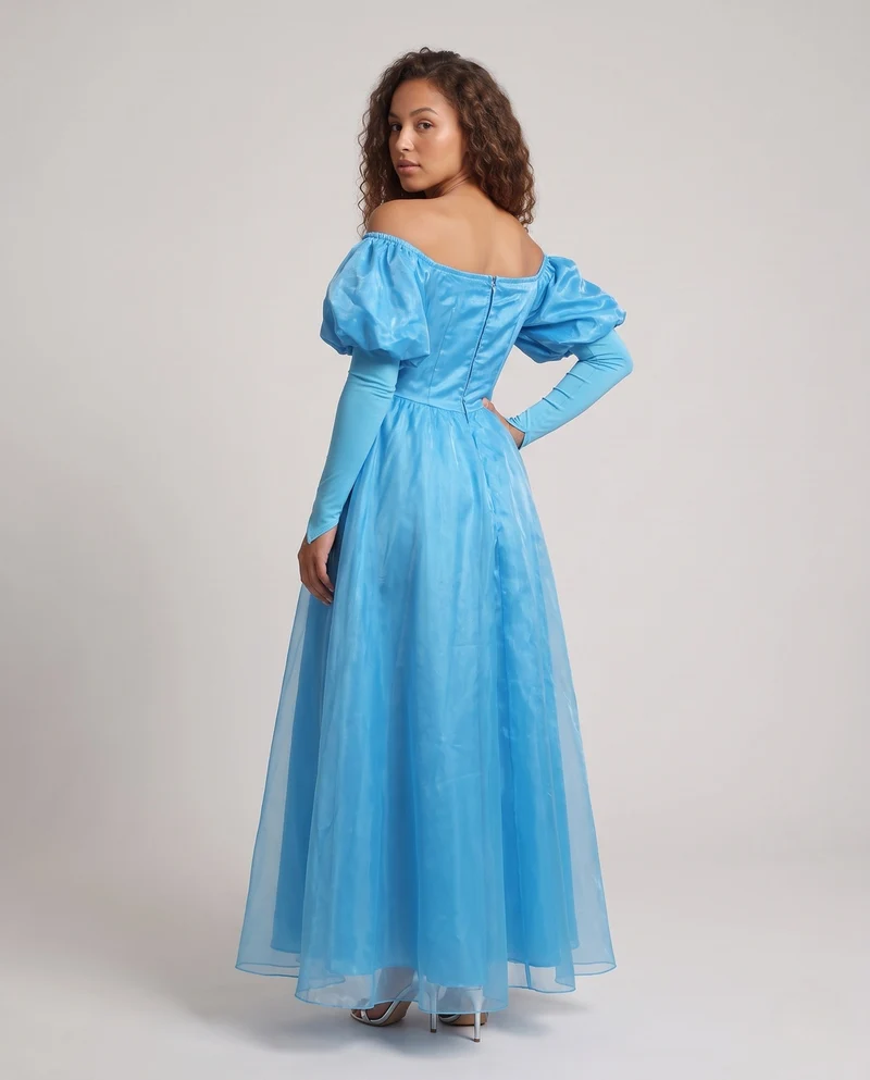 Damen Märchenhaftes Ballkleid mit offenem Dekolleté und Puffärmeln Nord Taschen