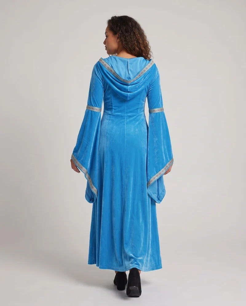 Damen Märchenhaftes Kapuzenkleid mit weit ausgestellten Ärmeln Nord Taschen
