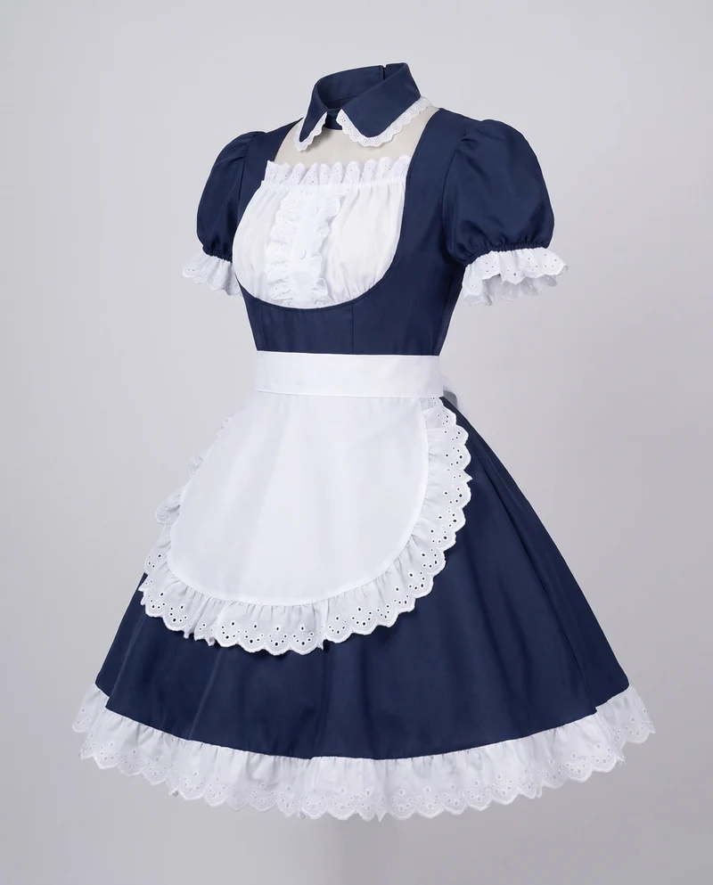 Damen verspieltes Dienstmädchen-Outfit mit Rüschendetails und Schürze Nord Taschen