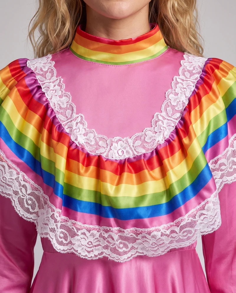Damen festliches Kleid mit bunten Zierdetails Nord Taschen