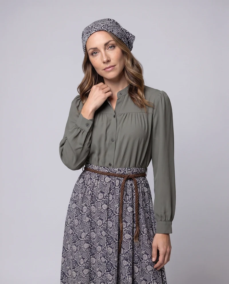 Damen Elegantes Maxikleid mit strukturiertem Oberteil und floralem Rock Nord Taschen