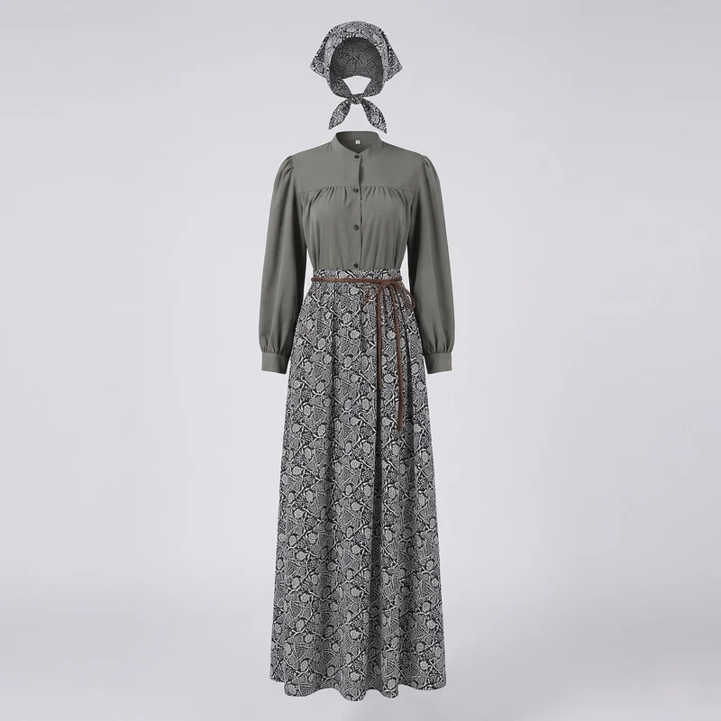 Damen Elegantes Maxikleid mit strukturiertem Oberteil und floralem Rock Nord Taschen