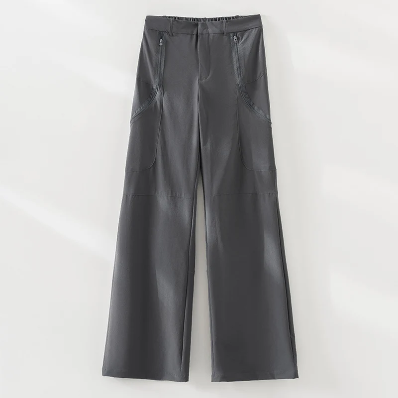 Damen Ultraleichter Kapuzen-Windbreaker mit Zwei-Wege‑Reißverschluss Nord Taschen