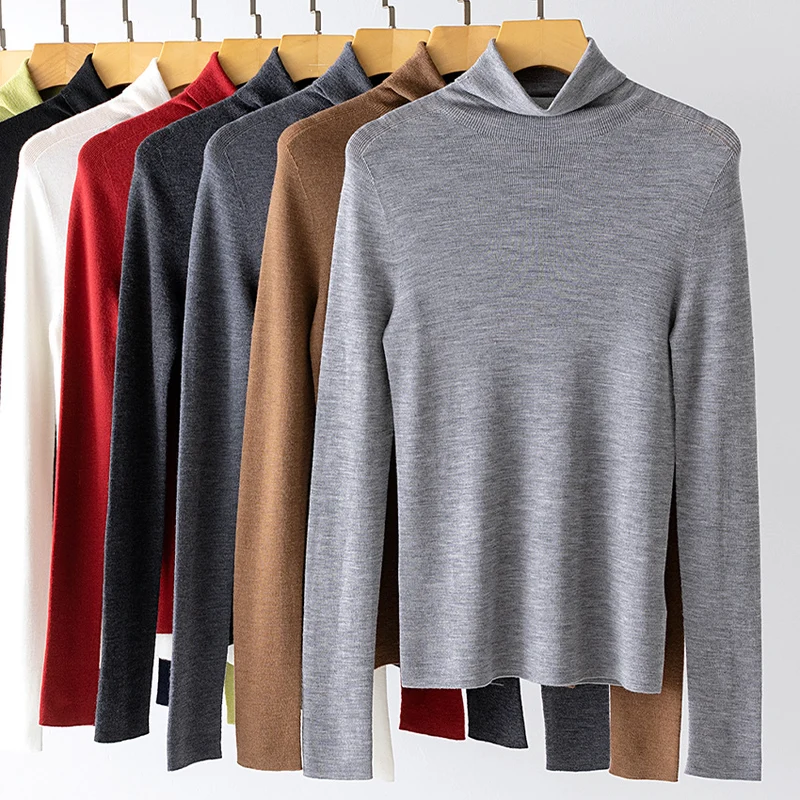 Damen Ultrafeiner Rollkragenpullover aus Feinstrick mit schmaler Silhouette Nord Taschen