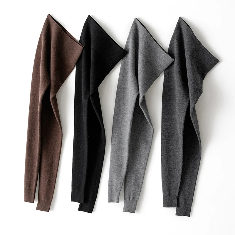 Damen Thermo-Leggings aus Feinstrick mit hohem Bund und Rippbündchen Nord Taschen