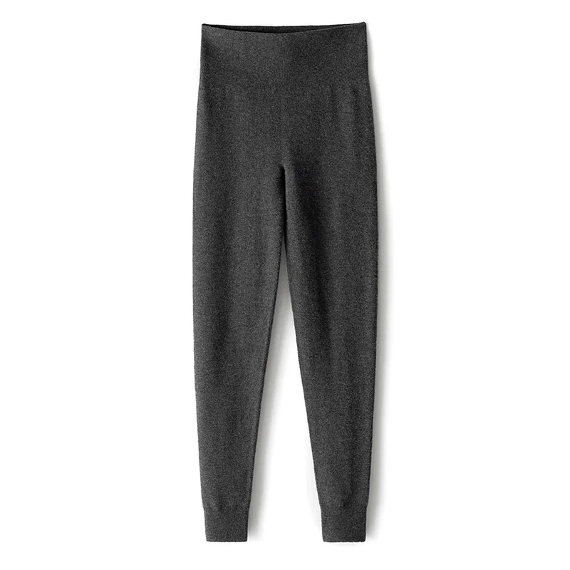 Damen Thermo-Leggings aus Feinstrick mit hohem Bund und Rippbündchen Nord Taschen