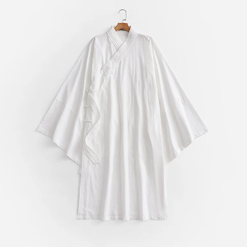 Herren Ärmellose Hanfu-Weste mit offenem Frontschnitt und dekorativem Knebelverschluss Nord Taschen