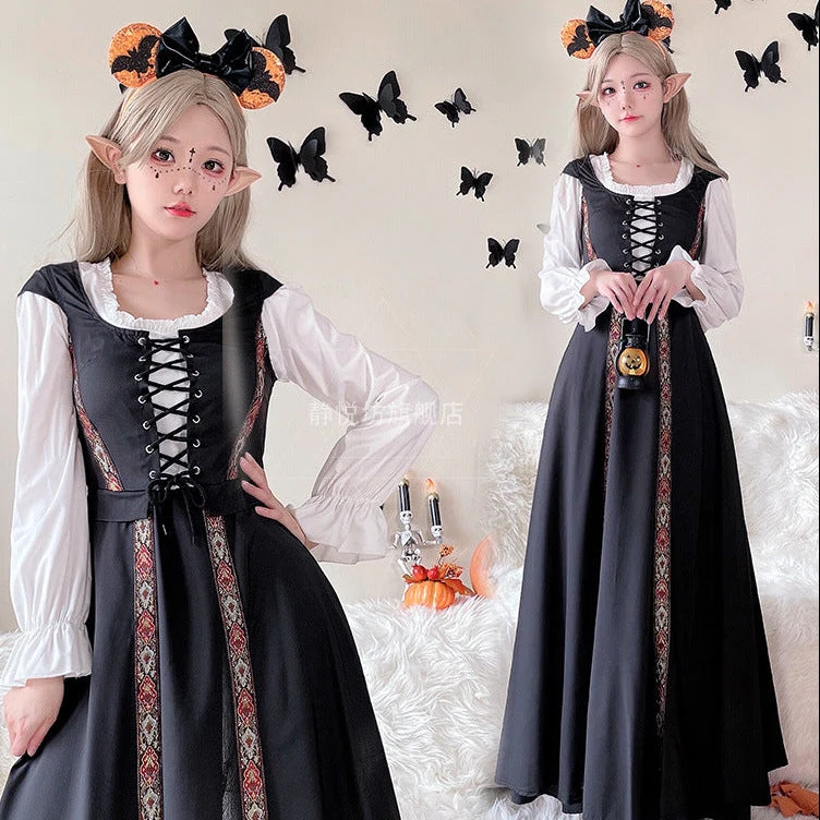 Damen Märchenhaftes Kostümkleid mit eleganter Schnürung und romantischen Details Nord Taschen