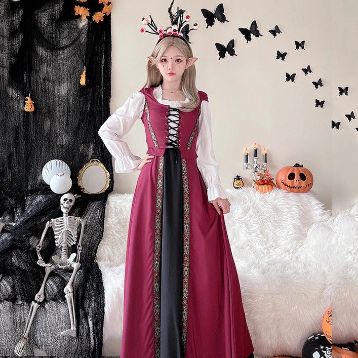 Damen Märchenhaftes Kostümkleid mit eleganter Schnürung und romantischen Details Nord Taschen