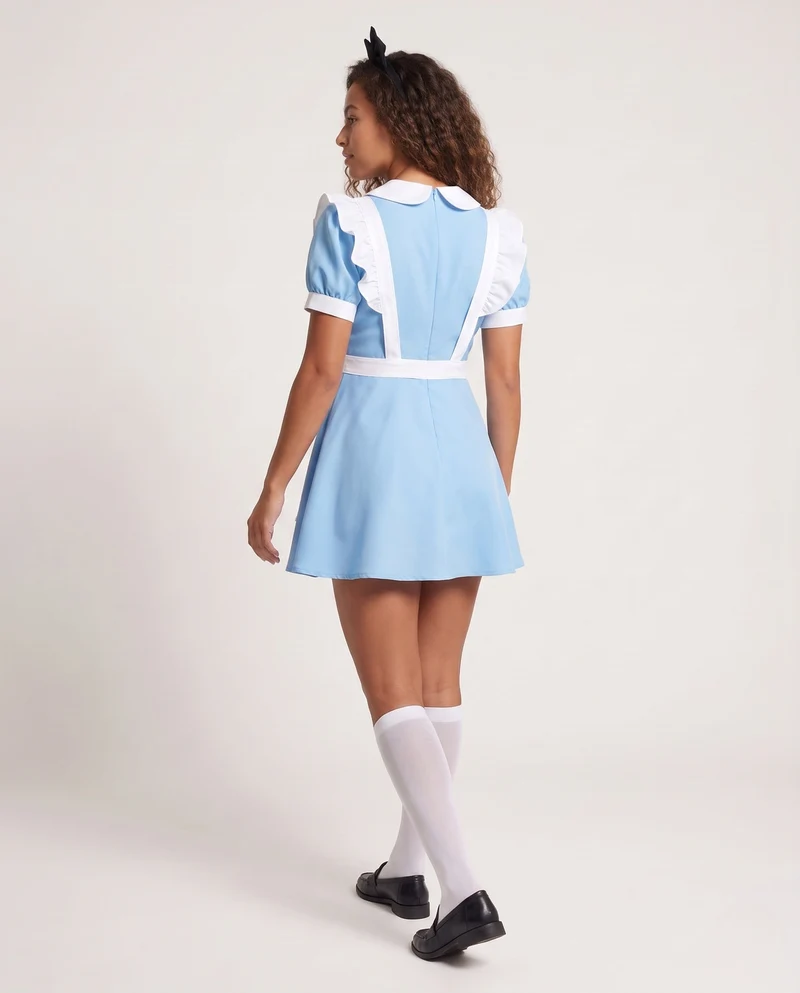 Damen Märchenhaftes Kostümkleid mit Schürze und Puffärmeln Nord Taschen