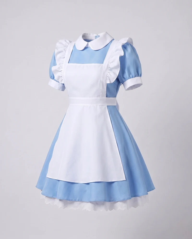 Damen Märchenhaftes Kostümkleid mit Schürze und Puffärmeln Nord Taschen