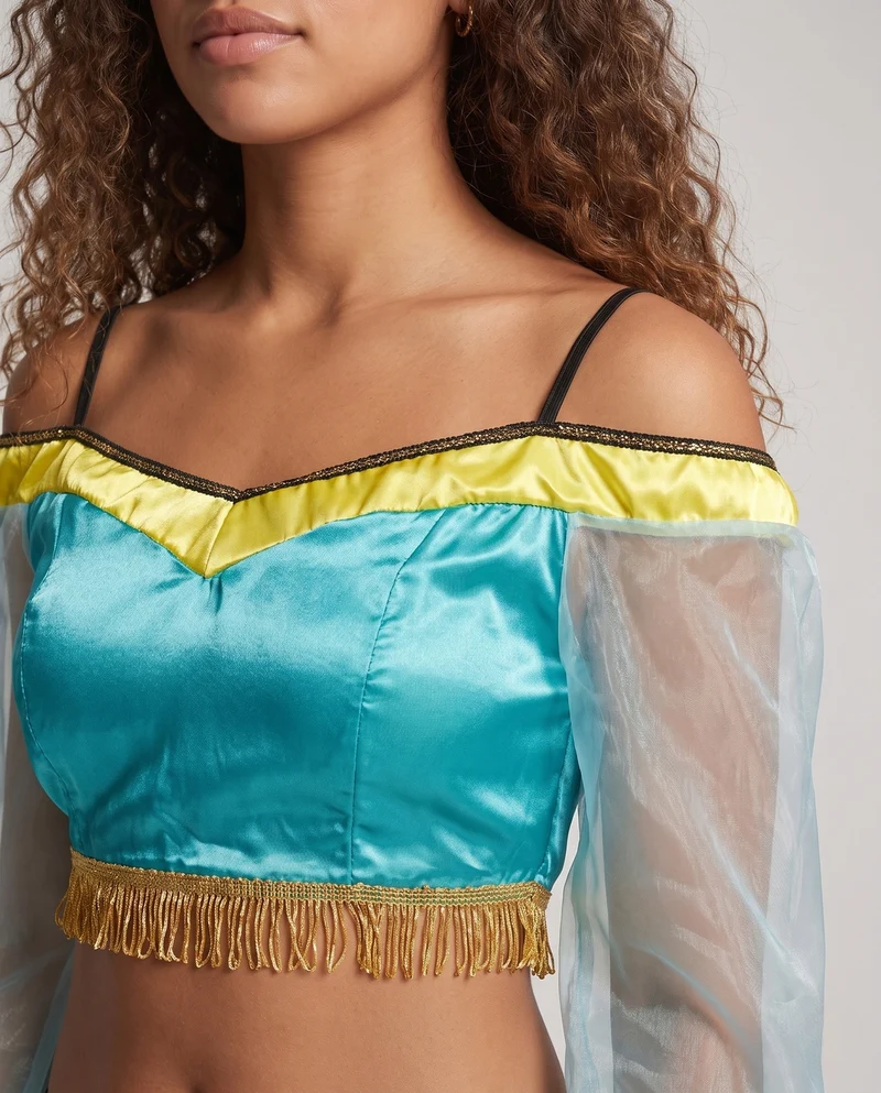 Damen Märchenhaftes orientalisches Kostüm mit transparenten Ärmeln und verzierten Details Nord Taschen
