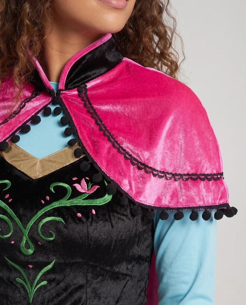 Damen Märchenhaftes Prinzessinnen-Kostüm mit Cape und floralem Design Nord Taschen