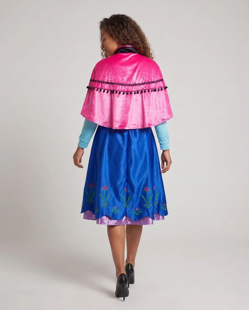 Damen Märchenhaftes Prinzessinnen-Kostüm mit Cape und floralem Design Nord Taschen
