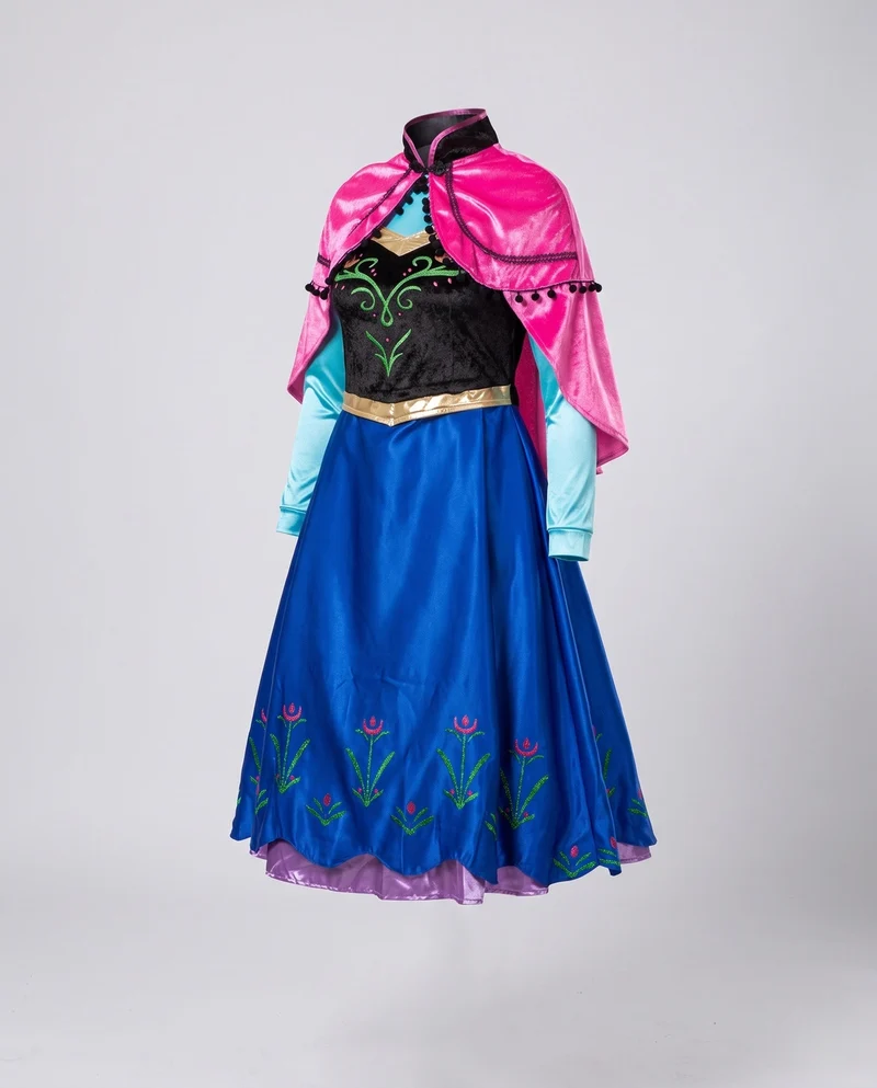 Damen Märchenhaftes Prinzessinnen-Kostüm mit Cape und floralem Design Nord Taschen