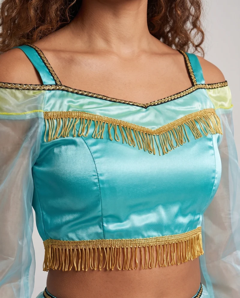 Damen Märchenhaftes Prinzessinnenkostüm mit transparenten Ärmeln und glitzernden Akzenten Nord Taschen