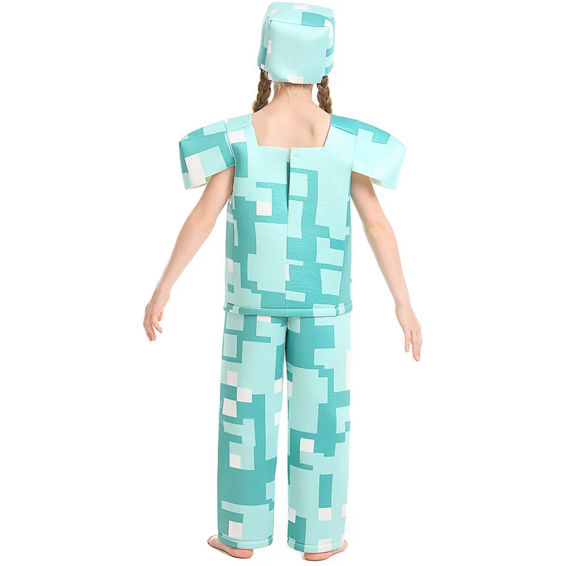 Mädchen Minecraft Kostüm mit geometrischem Muster und lässiger Passform Nord Taschen