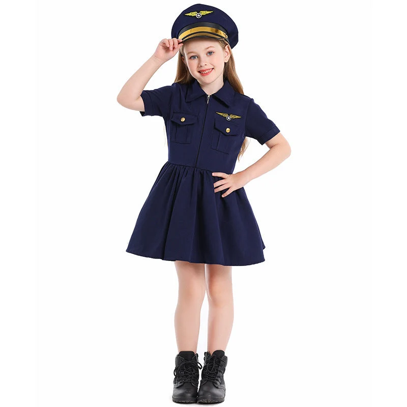 Mädchen Pilotinnenkleid mit schickem Schnitt und detailreichem Zubehör Nord Taschen