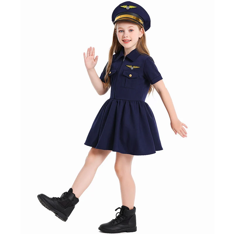 Mädchen Pilotinnenkleid mit schickem Schnitt und detailreichem Zubehör Nord Taschen