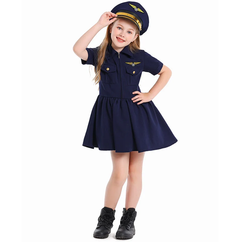 Mädchen Pilotinnenkleid mit schickem Schnitt und detailreichem Zubehör Nord Taschen
