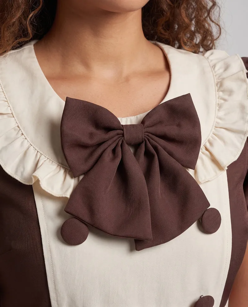 Damen Verspieltes Kleid mit Rüschen und großen Schleifen Nord Taschen