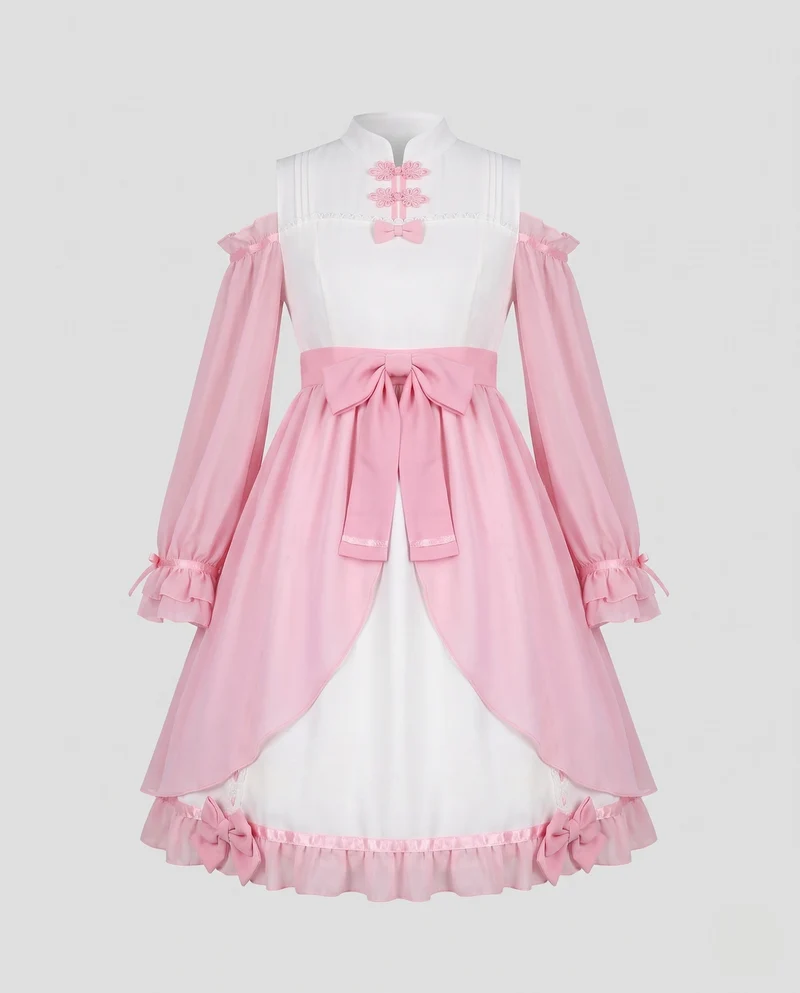Damen Verspieltes Kleid mit Rüschendetails Nord Taschen