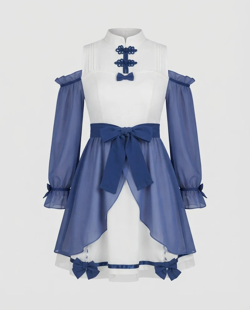 Damen Verspieltes Kleid mit Rüschendetails Nord Taschen
