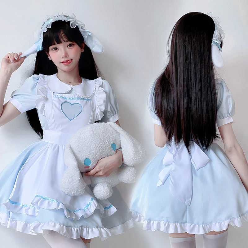 Damen verspieltes Kostümkleid im Lolita-Stil mit Rüschendetails und Kräuseln Nord Taschen