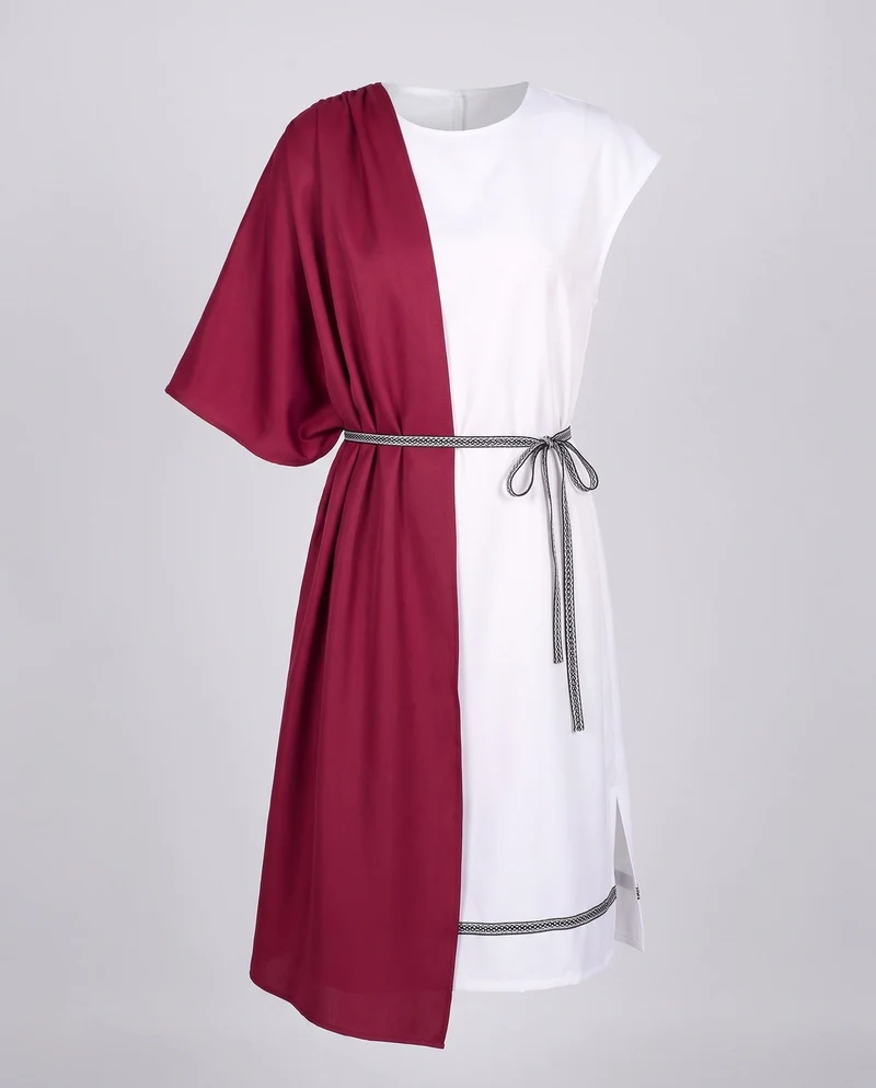 Damen Festliches Antik-Rollenspiel-Kleid mit vielseitigem Zubehör Nord Taschen