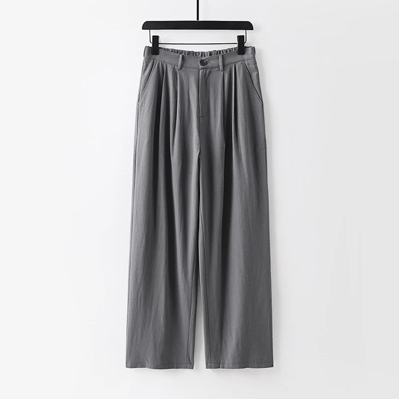 Damen weite Hose mit hoher Taille und Bundfalten Nord Taschen