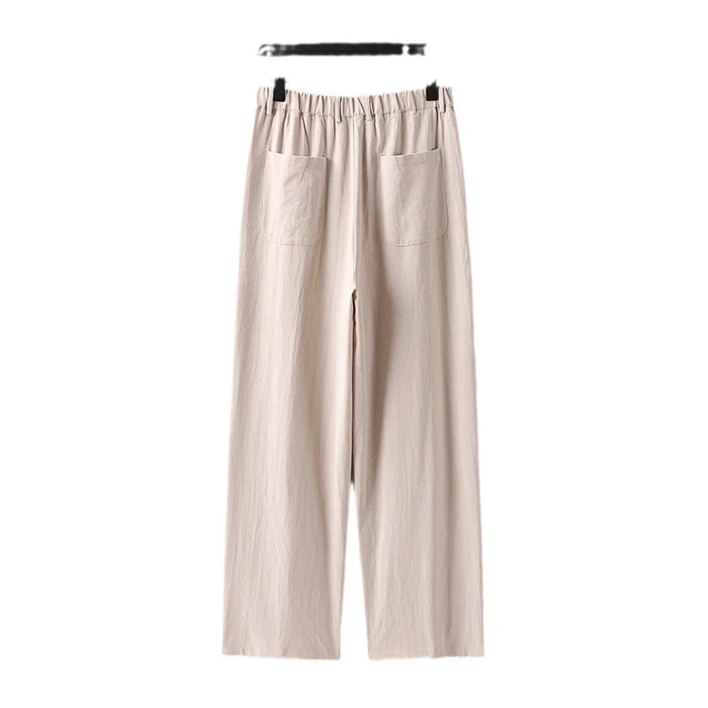 Damen weite Hose mit hoher Taille und Bundfalten Nord Taschen