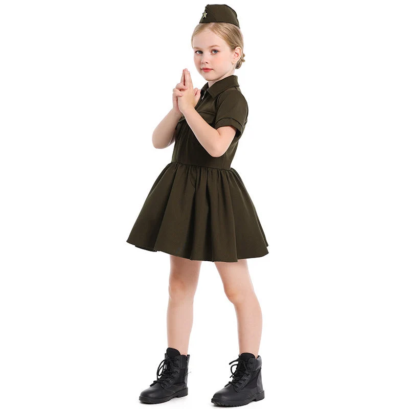 Mädchen Polizei-Kostümkleid mit Rock und Mütze Nord Taschen