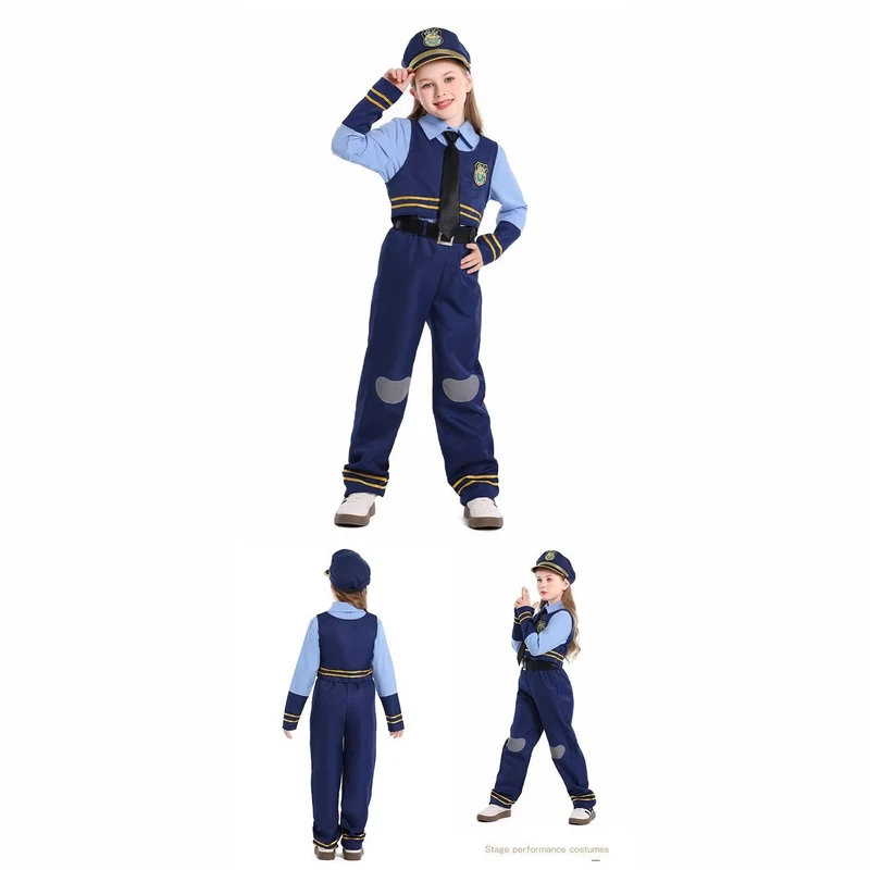 Mädchen Polizeikostüm mit Hasenohren und eleganten Details Nord Taschen