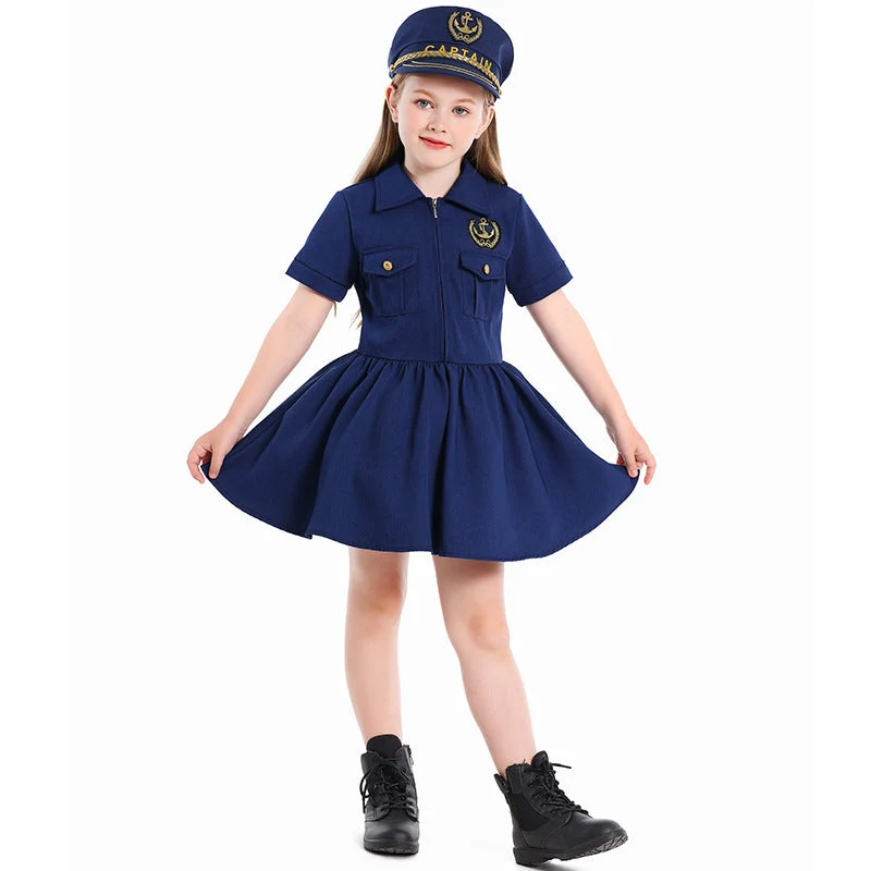 Mädchen Polizeikostüm mit Kleid und Mütze Nord Taschen
