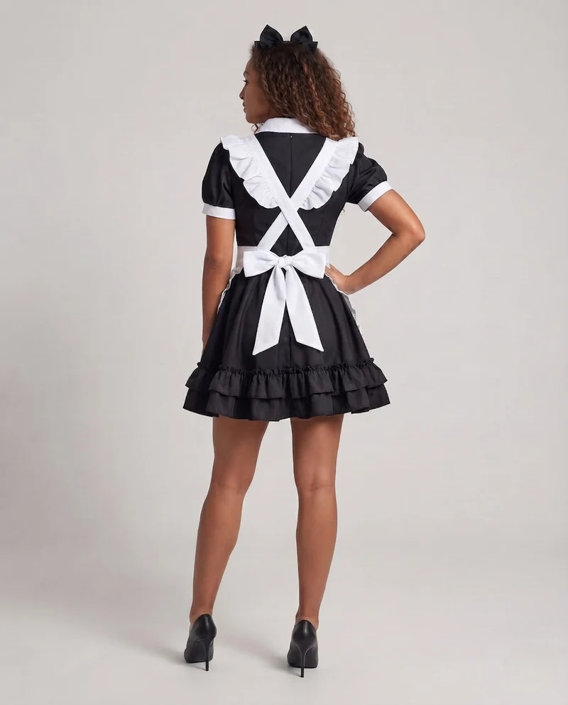 Damen verspieltes Kostümkleid mit Rüschen und Schleifen Nord Taschen