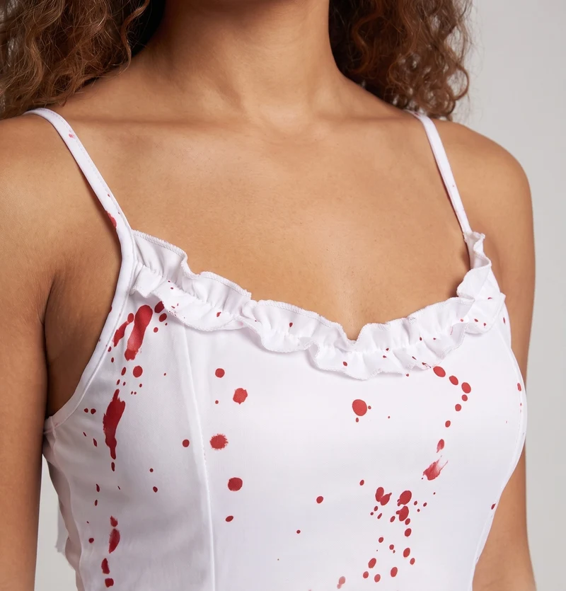 Damen Gruselige Hochzeitskleid mit blutigen Akzenten Nord Taschen