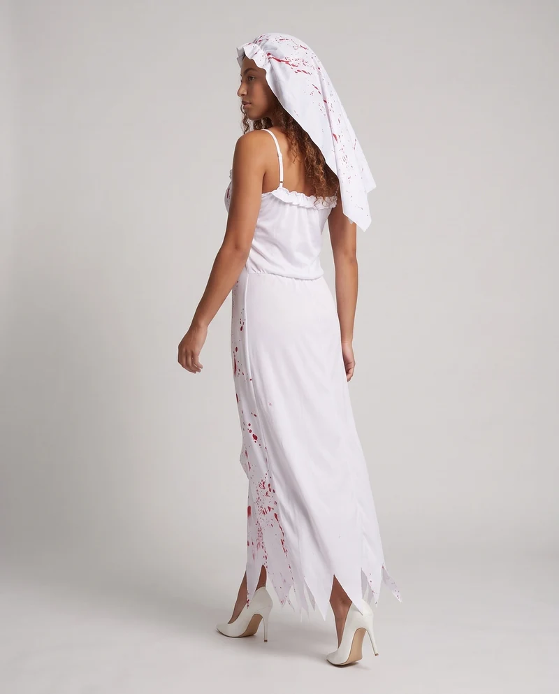 Damen Gruselige Hochzeitskleid mit blutigen Akzenten Nord Taschen
