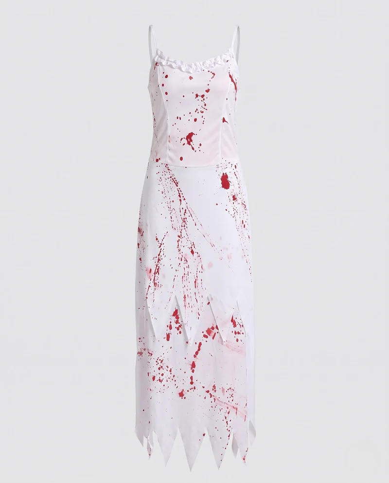 Damen Gruselige Hochzeitskleid mit blutigen Akzenten Nord Taschen