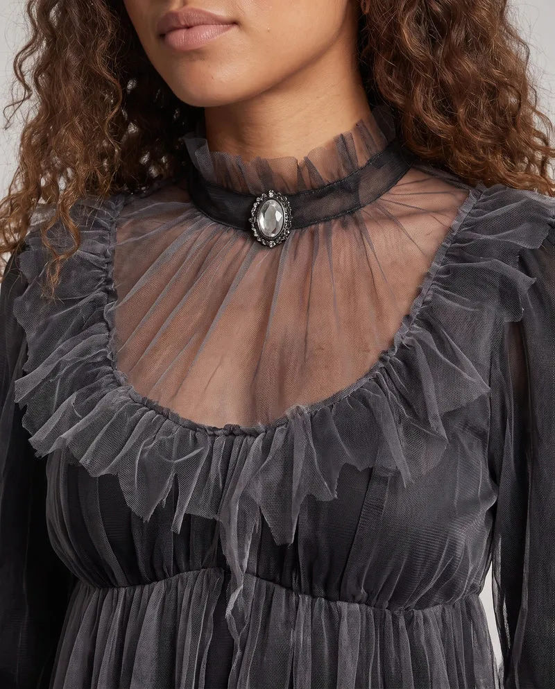 Damen Gruseliges Geisterkleid mit transparenten Details Nord Taschen