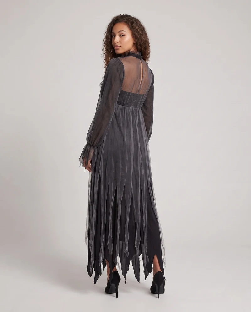 Damen Gruseliges Geisterkleid mit transparenten Details Nord Taschen