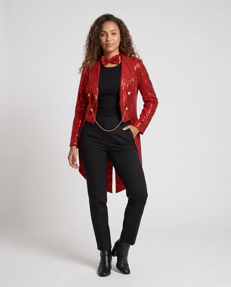 Damen glamouröser Seidenmantel mit auffälligem Pailletten-Design Nord Taschen